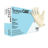 Sempermed USA, Inc Gloves Exam Sempercare Powder-Free Latex X-Small Cream 100/Bx, 10 BX/CA - SCLT101