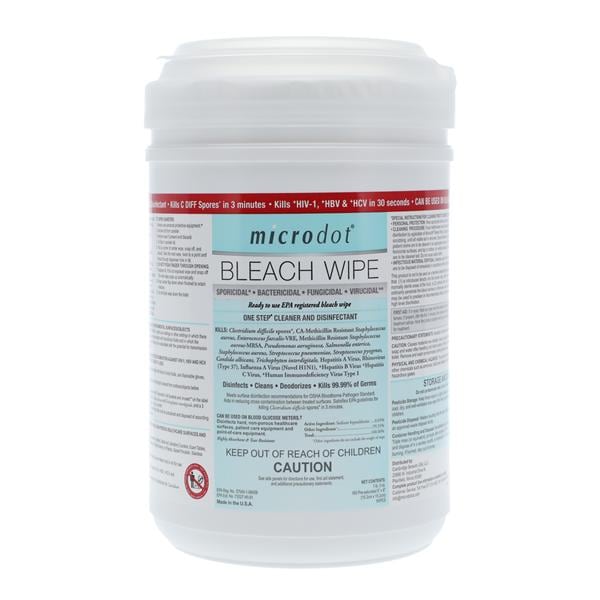 Cambridge Sensors USC, LLC. Cleaner & Disinfectant Surface Wipe Microdot Canister 12/Ca - 600-12