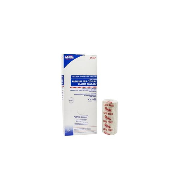 Dukal Corporation Bandage 4"x5yd Elastic Beige Not Made With Natural Rubber Latex 10/Bx, 5 BX/CA - 514LF