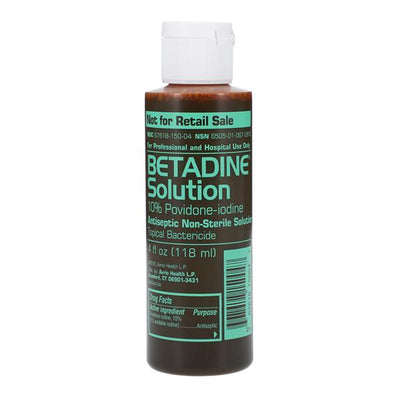 Purdue Products LP Solution Prep Betadine 4 oz Flip Top Bottle Each, 36 Each/CA - BSOL04
