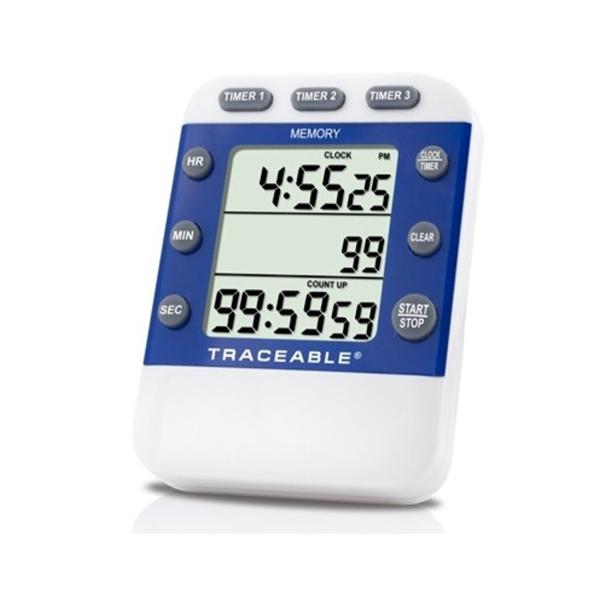 Control 3 LLC Traceable Three Line Timer 99 Hours, 59 Minutes, 59 Seconds Audible Alarm Each - 9446123