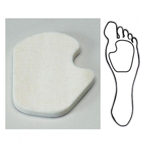 Aetna Felt Corporation Pad Orthopedic Support Sesamoid Foam 1/8" Thick White 25/Pk - 29415