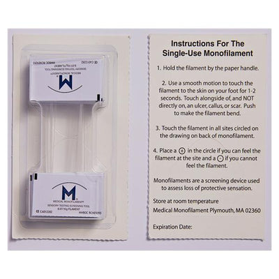 Medical Monofilament Mfg Test Sensory For LOPS on Diabetic Foot Monofilament 40/Pk - 10G-A40