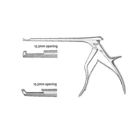 Integra Miltex Inc Rongeur Kerrison 8" Large Handle Rings 2mm Bite Angled Stainless Steel Each - 280-239