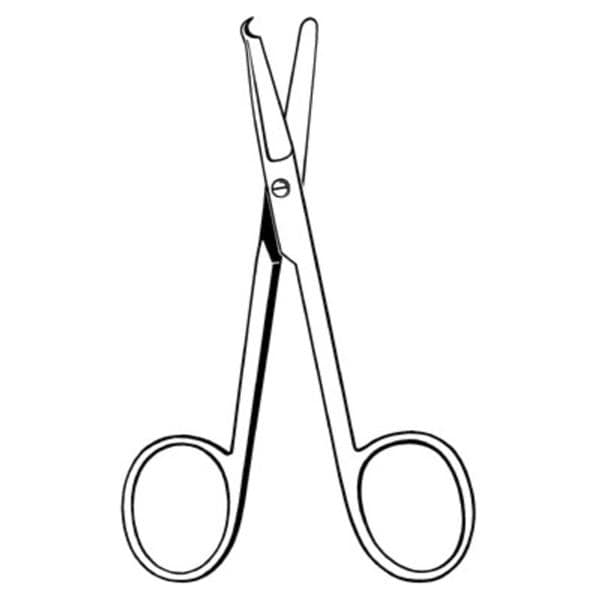 Sklar Instruments Scissors Stitch Spencer Econo 4-1/2" Blunt/Blunt Smooth Curved SS Disp 12/Bx - 21-352