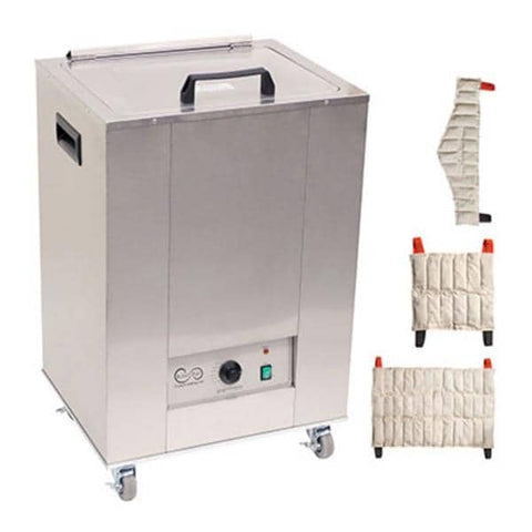 Fabrication Enterprises Unit Heating Rlf Pk 22.64x19.69x33.86" Slvr/Blk SS W/ 4 Std/ 4 Nck/ 2 Ovrsz Each - 11-1965-3
