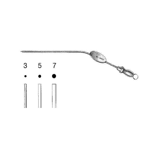 Integra Miltex Inc Tube Suction Baron 5.5" 7Fr Angled Each - 385-084