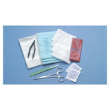 Busse Hospital Disposable Tray Incision/Drainage With 5-1/2" Straight Kelly Hemostat Sterile 20/Ca - 558