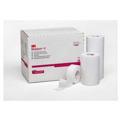 3M Medical Products Tape Surgical Medipore Soft Cloth 2"x2yd White 48 RL/Ca - 2862S
