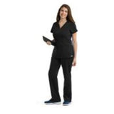 Grey's Anatomy (TM) Scrub Top Greys Anatomy™ 41452 Womens 2X Small Black Each - 41452-01-XXS