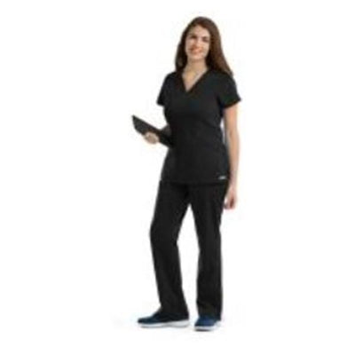 Grey's Anatomy (TM) Scrub Top Greys Anatomy™ 41452 Womens X-Small Black Each - 41452-01-XS