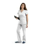 Grey's Anatomy (TM) Scrub Top Greys Anatomy™ 41452 Womens Medium White Each - 41452-10-M