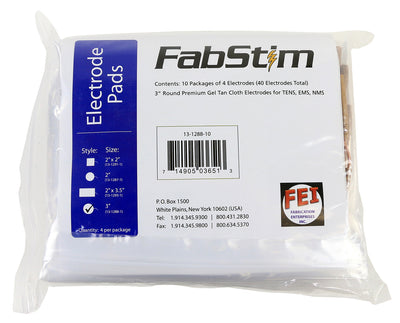 FabStim Electrode, 3" Round, 40/bag (10 sheets of 4) - FE-13-1288-10