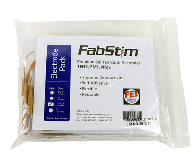 FabStim Electrode, 2 x 3.5" Rectangle, 40/bag (10 sheets of 4) - FE-13-1293-10