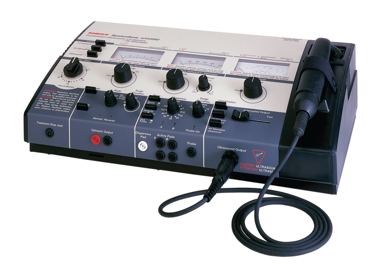 Amrex Ultrasound/Stim Combo - U/HVG50 (Low and High Volt), 1.0 MHz with 10 cm head and Standard Transducer