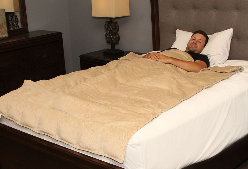 Sommerfly, Sleep Tight Light Weighted Blanket, Tan Corduroy, XL - FE-13-4108