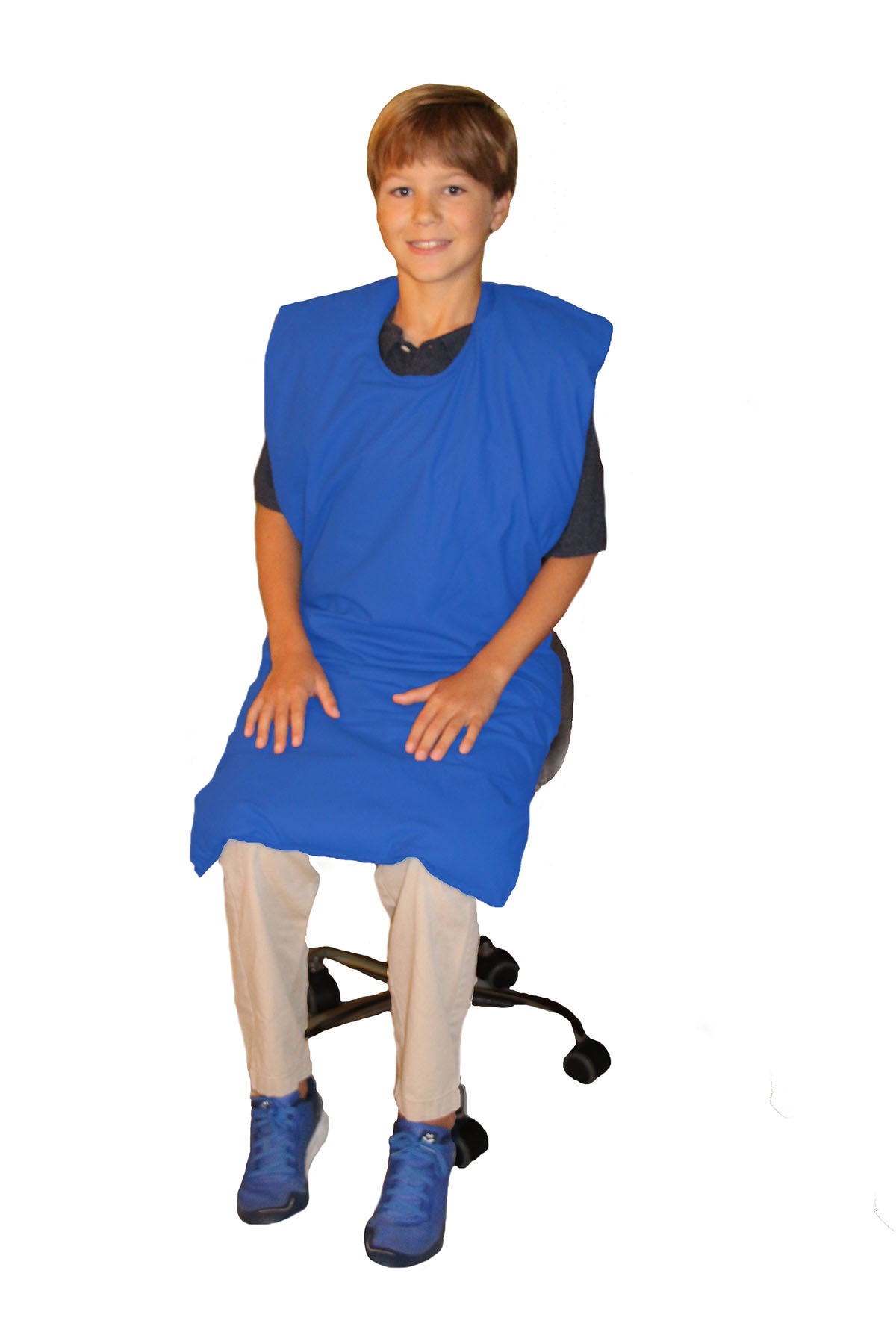 Sommerfly, Wipe-Clean Relaxer Travel Sized Weighted Blanket, Royal Blue, Medium - FE-13-4152