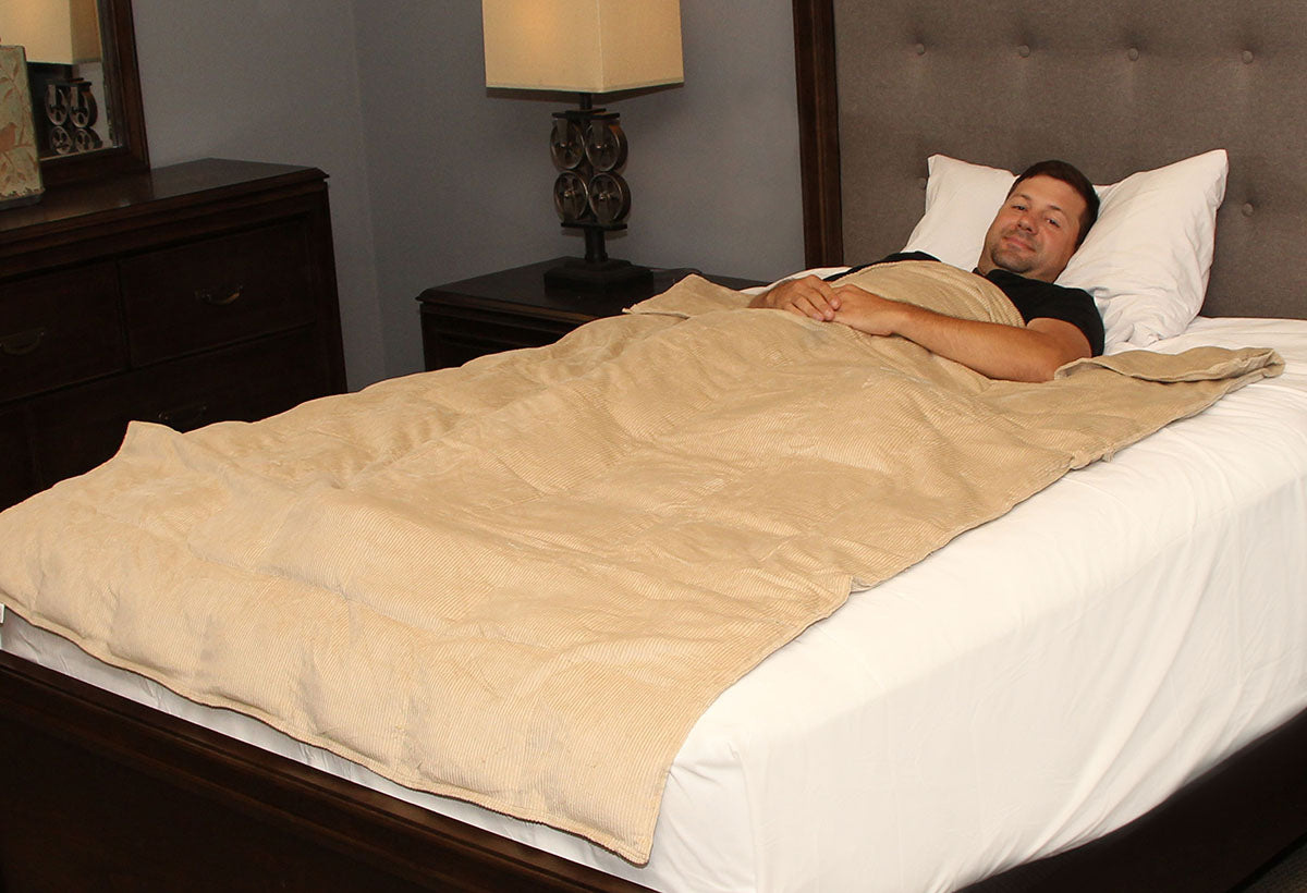 Sommerfly, Sleep Tight Weighted Blanket, Tan Corduroy, XL - FE-13-4169