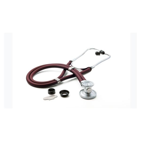 American Diagnostic Corp. Stethoscope Sprague Rappaport Adscope 641 Burgundy Adult/Pediatric 30" 2Hd Eachch - 641BD