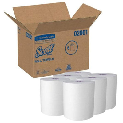 Kimberly Clark Professional Towel Roll Scott 1 Ply White Roll 6/Ca - 2001
