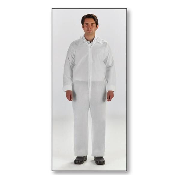 Graham Medical Coverall Custom Large White 25/Ca - 79748