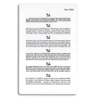 Dukal Corporation Chart Eye Tech-Med Jaeger Test 4-3/4x7" Each - 3054