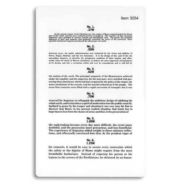 Dukal Corporation Chart Eye Tech-Med Jaeger Test 4-3/4x7" Each - 3054