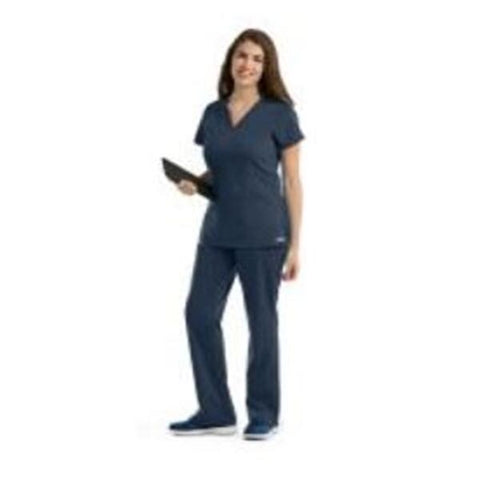 Grey's Anatomy (TM) Scrub Top Greys Anatomy™ 41452 Womens 2X Small Steel Each - 41452-905XXS