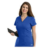 Grey's Anatomy (TM) Scrub Top Greys Anatomy™ 41452 Womens 2X Large New Royal Each - 41452X-082XL