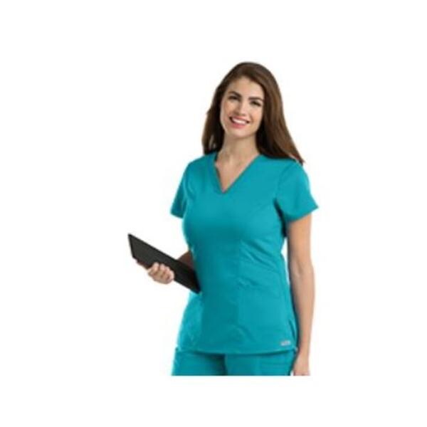 Grey's Anatomy (TM) Scrub Top Greys Anatomy™ 41452 Womens 3X Large Teal Each - 41452X-393XL