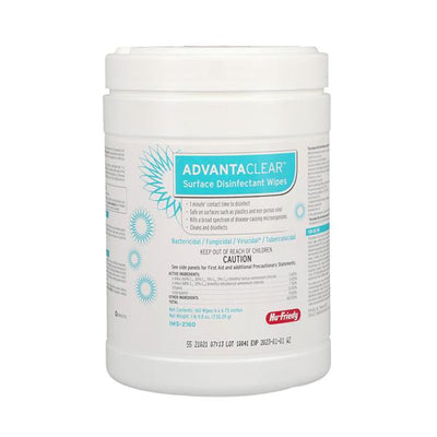 Hu Wipes Canister AdvantaClear Resealable Pop-Up Dispenser 160/Cn - Friedy (Hufriedy) - IMS-2160