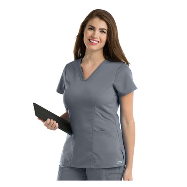 Grey's Anatomy (TM) Scrub Top Greys Anatomy™ 41452 Womens 3X Large Granite Each - 41452X9103XL