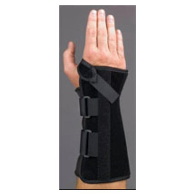 Medical Specialties Brace V-Strap Adult Wrist Polypropylene Felt Black Size 5.5-6.25" Small Left Each - 223262
