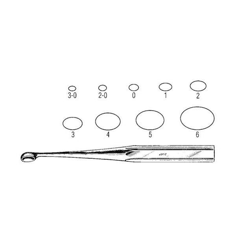 Integra Miltex Inc Curette Bone Bruns 9" Size 1 Oval Cup Hexagon Handle Stainless Steel Each - 240163