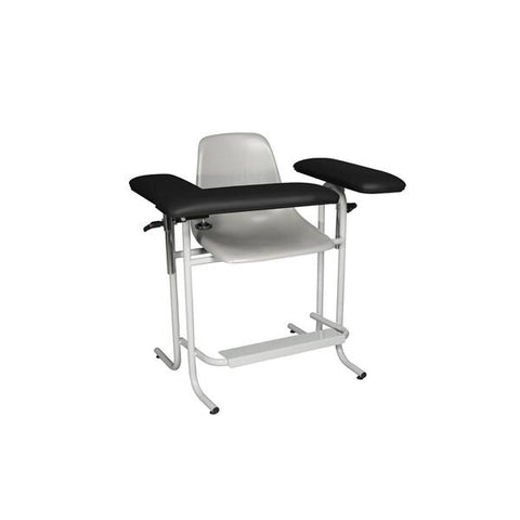 Dukal Corporation Upholstered Chair Tech-Med Black/Gray 300lb Capacity Plastic Seat 1/Ca - 4385F-BLK
