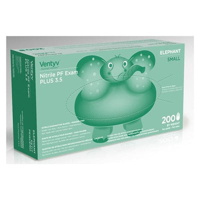 Ventyv Gloves Exam Powder-Free Nitrile Latex-Free Small Violet Blue 200/Bx, 10 BX/CA - 10334101