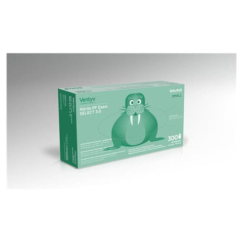 Ventyv Gloves Exam Powder-Free Nitrile Latex-Free Small Cobalt Blue 300/Bx, 10 BX/CA - 10346102