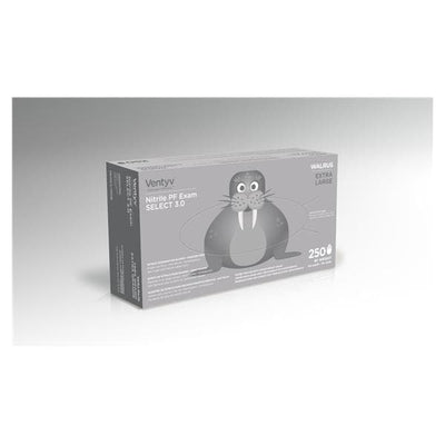 Ventyv Gloves Exam Powder-Free Nitrile Latex-Free X-Large Cobalt Blue 250/Bx, 10 BX/CA - 10349102