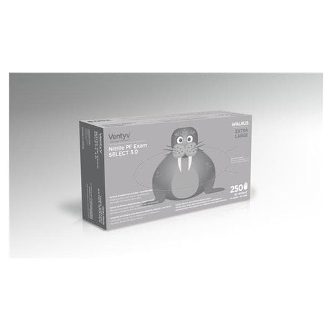 Ventyv Gloves Exam Powder-Free Nitrile Latex-Free X-Large Cobalt Blue 250/Bx, 10 BX/CA - 10349102