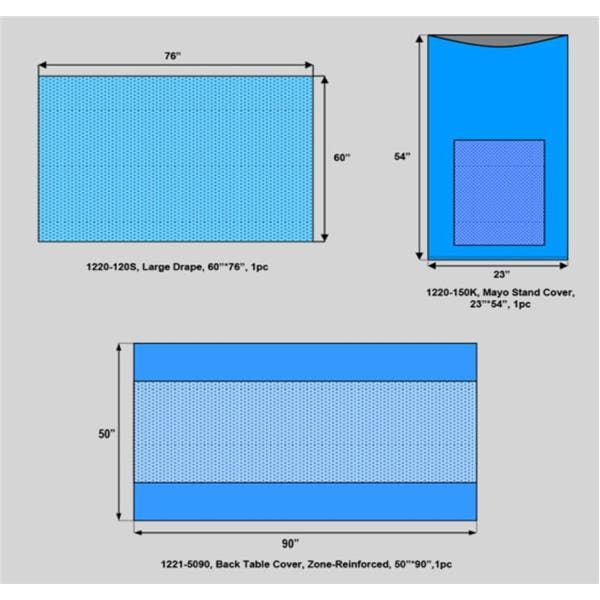 Welmed Inc Pack Surgical Basic IV With Drape Large 76x60" LF Sterile 24/Kt - 1250-1004