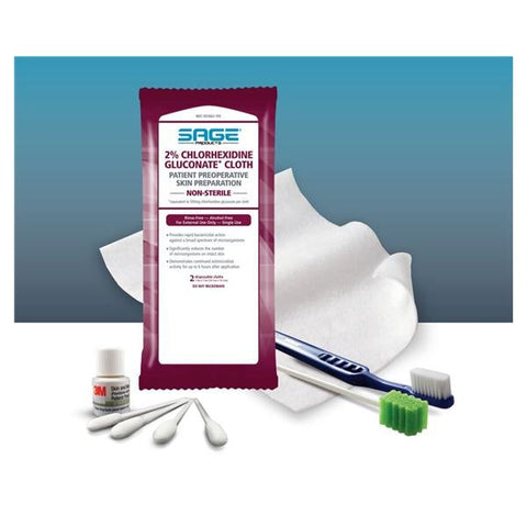 Sage Products Skin Prep Kit With Chlorhexidine Gluconate / Peridex 20/Ca - 9001