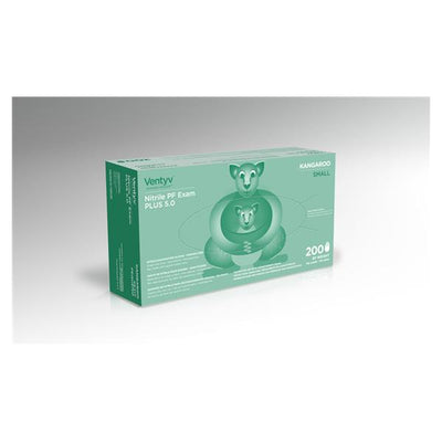 Ventyv Gloves Exam Powder-Free Nitrile Latex-Free Small Blue 200/Bx, 10 BX/CA - 10334103