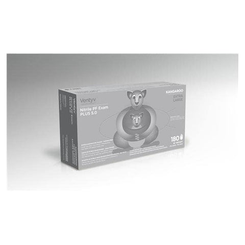 Ventyv Gloves Exam Powder-Free Nitrile Latex-Free X-Large Blue 180/Bx, 10 BX/CA - 10337103
