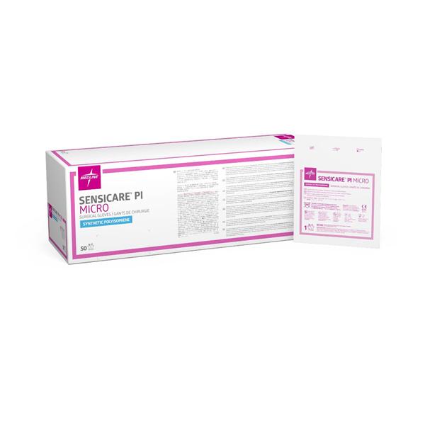 Medline Industries Inc Gloves Surgical SensiCare PI Powder-Free Polyisoprene LF 6.5 Strl Cream 50/Bx, 4 BX/CA - MSG9665