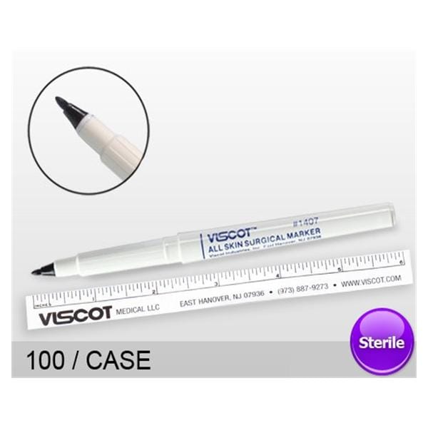 Viscot Medical Marker Skin Viscot AllSkin Plus Fine Tip Brilliant Blue Sterile 100/Ca - 1407-100