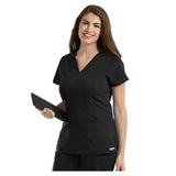 Grey's Anatomy (TM) Scrub Top Greys Anatomy™ Womens 2X Large Black Each - 41452-01-XXL