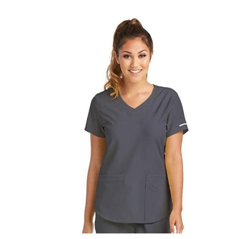 Skechers Scrub Top Scrub Skechers SK101 Womens Large Pewter Each - SK101-18-L