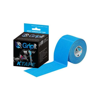 Fabrication Enterprises Tape Kinesiology Gripit KTAPE Cotton/Lycra/Spandex 2"x5.5yd Adhesive Blue Each - 24-0122