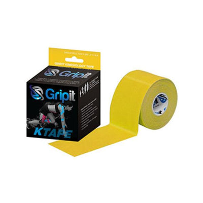 Fabrication Enterprises Tape Kinesiology Gripit KTAPE Cotton/Lycra/Spandex 2"x5.5yd Adhesive Yellow Each - 24-0125