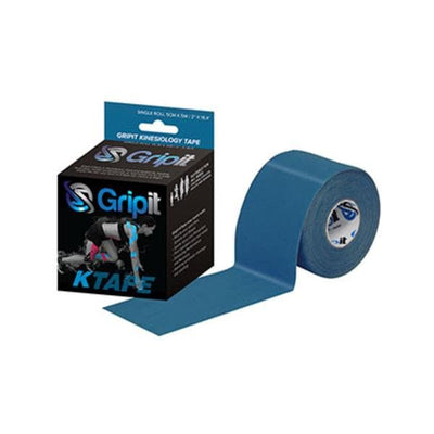 Fabrication Enterprises Tape Kinesiology Gripit KTAPE Cotton/Lycra/Spandex 2"x5.5yd Adhs Royal Blue Each - 24-0126